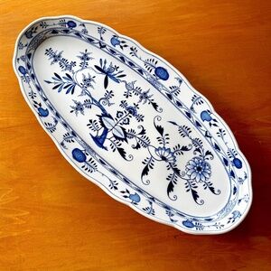 Antique Meissen Blue Onion Oval Platter 24 inches